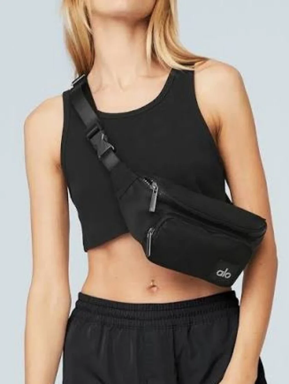 Alo Yoga Explorer Belt Bag – Black Fanny Pack, Crossbody Bag